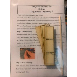 Composite Designs, Inc O Scale Laser Cut Dog House Kit