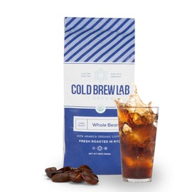 Cold Brew Organic Coffee Beans, Colombian Supremo, Dark Roast, 1 LB, Whole Bean Coffee for Cold Brewing