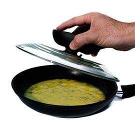 Spoon Buddy - Utensil Rest/Holder - Suction Cup attaches to Pot Lid on Stove - Holds Spoons, Ladles, Spatulas - Kitchen Cooking without Mess on Counter or Stovetop - 2 Pack Black