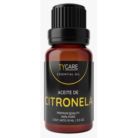 Aceite Esencial de Citronela (Cymbopogon Nardus) - 100% PURO - 15 ML 100% Puro y Natural, Repelente de Insectos, Aromaterapia y Purificación de Ambientes