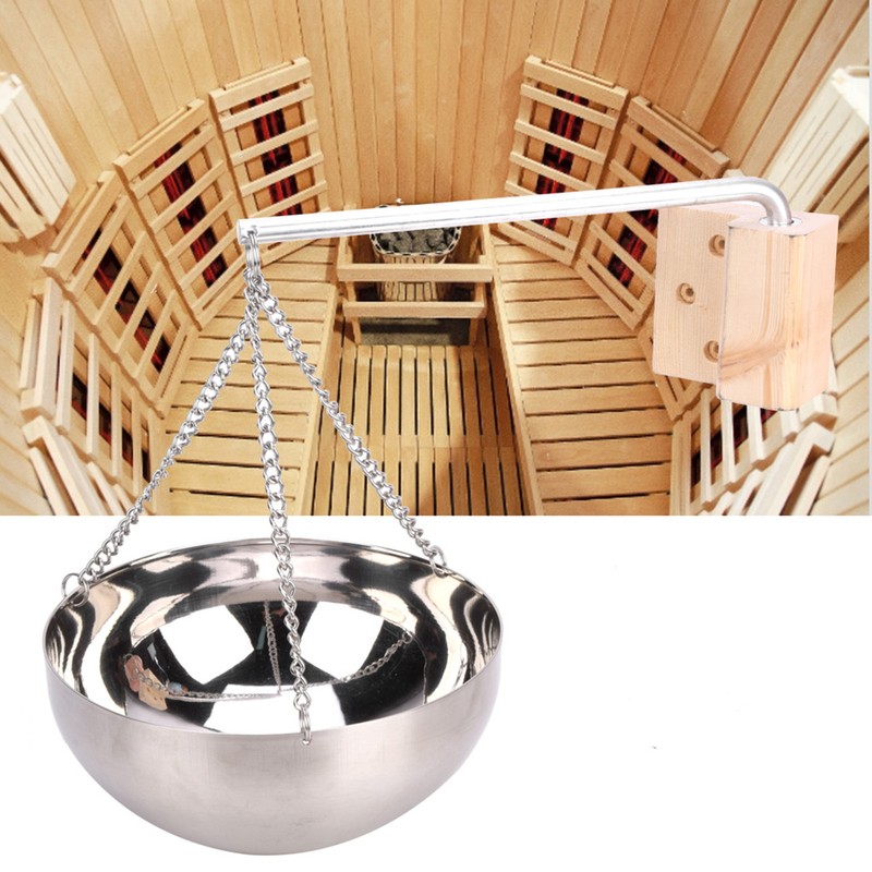 20cm Stainless Steel Sauna Aromatherapy Bowl Essential Oil Holder Sauna