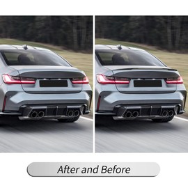 BDBO Rear Spoiler for 3 Series G20 Sedan 2019-2023 G80 M3 330i 330e M340i 2021 2022 2023 Trunk Spoiler Wing Trunk Tail Rear Trunk Lid,Carbon Fiber Style Performance - MP Style