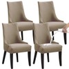 RHYII Waterproof Wingback Side Chair Cover Set of 4, Stretch
