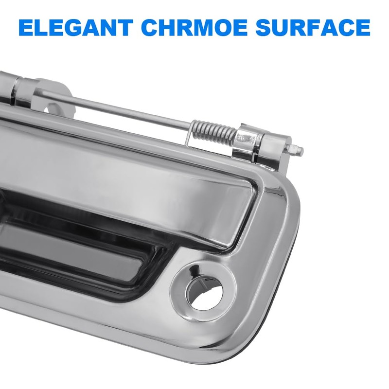 JDMON Chrome Tailgate Door Handle W/Rear Camera Hole Replacement for