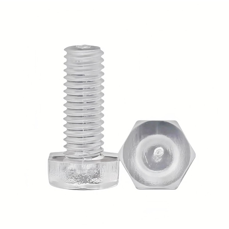 PC(Polycarbonate) Plastic Transparent Metric Hex Head Screws with Nuts and