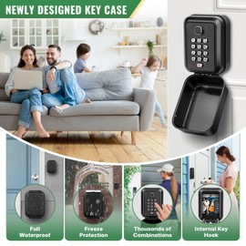 ENONEO Key Safe Outdoor Key Safe with Number Code Large Wall Mounted Key Box Outdoor Waterproof Key Save Weatherproof Key Box for Outdoor Home Car Office Garage School