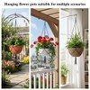 Dcoteh 4 Pack, 3 Point 23 Inch Black Hanging Baskets