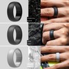 ThunderFit Anillo de boda de silicona para hombre, 8,7 mm