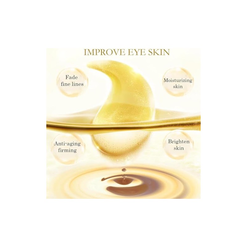 Máscara Parches Ojos Gold Eye Mask 24K Colágeno Antienvejecimiento (A)