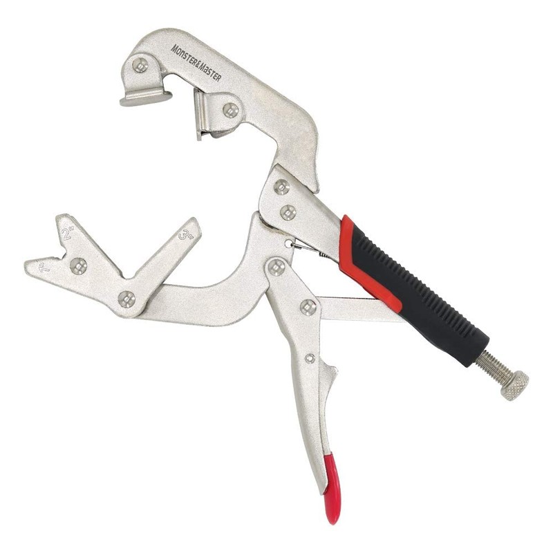 Monster & Master Welding Pipe Plier Clamp, Fast Release, C-Clamp