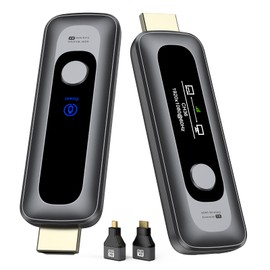 Wireless HDMI Transmitter and Receiver, 2.4G/5G Dual Band HDMI Wireless Extender with Smart Display-1080P@60Hz, 328FT/100M Long Range for TV/Projector/Monitor from Laptop/Pc/TV Box