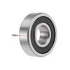 sourcing map 6200/12-2RS Deep Groove Ball Bearings 12mm x 30mm
