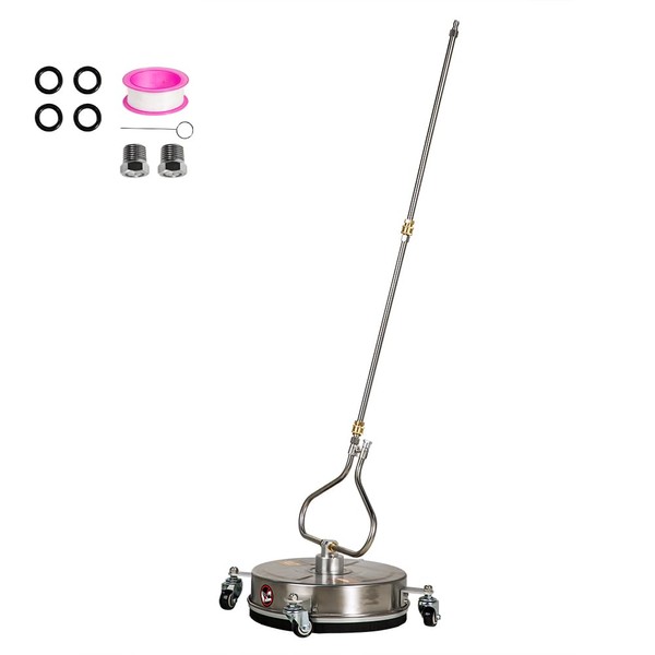 ANGLEWIDE 13.7" Pressure Washer Surface Cleaner Stainless Steel with 4