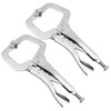 NUZAMAS (Set of 2) 9" Locking C-Clamp with Swivel Pads