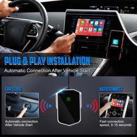 I LITTON Adapter for Car play Wireless Converter, Plug & Play Adapter for Car play, Covert Wired to Wireless Adapter, Upgrade Wireless Adapter for Car Play Used for IOS 10+ And Vehicles from 2015