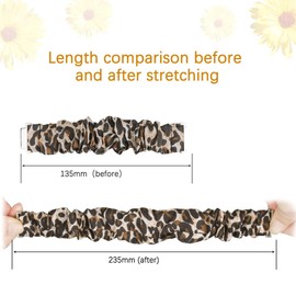 Compatible for UMIDIGI Uwatch 5 Bands, Giaogor Fabric Elastic Scrunchie Elastic Watch Band Women Cute Replacement Straps for UMIDIGI Smart Watch Uwatch 5 Fitness Tracker 1.7" (Leopard)