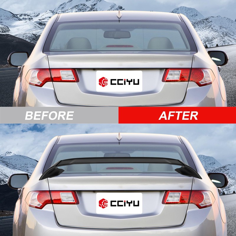 cciyu MUG Style Rear Trunk Lip Spoiler Wing Fits for