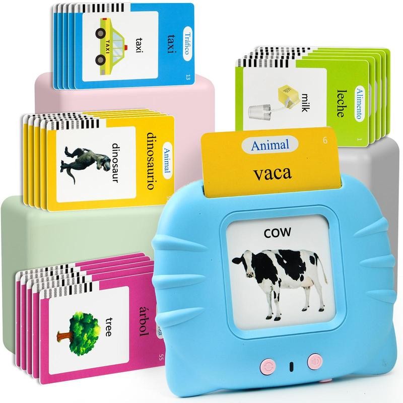 Bilingual English & Spanish Interactive Talking Flash Cards Learning Toy