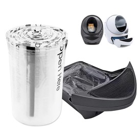 WECATION Replacement Waste Drawer Liners Compatible with Litter Bag Robot 3 4, 60 Count Waste Bags, 9-11 Gallons