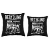 Garbage Diver Trash Picker Dumpster Diving Recycling Fan Throw Pillow