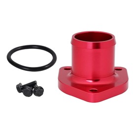 HiwowSport Billet Aluminum Thermostat Housing for 1999.5-2003 Ford Powerstroke 7.3L Thermostat Housing with Leak Proof Seal Red