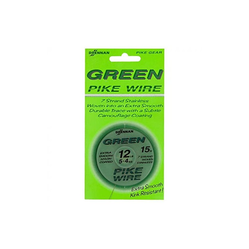 Drennan Green Pike Wire 12,7Kg Stahlvorfach