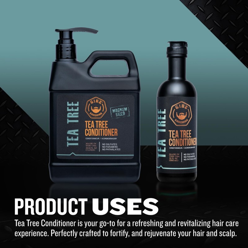 Gibs Grooming Tea Tree Shampoo and Conditioner Combo Box