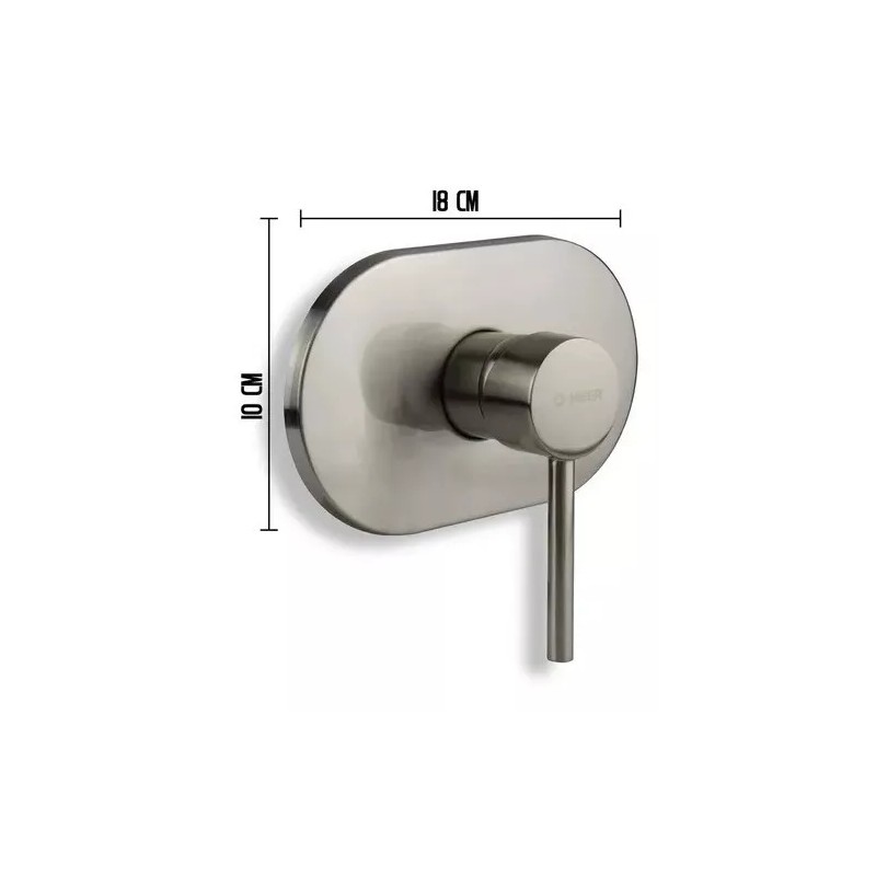 CNX Mezcladora Cromada Monomando Ovalada Para Regadera Meer