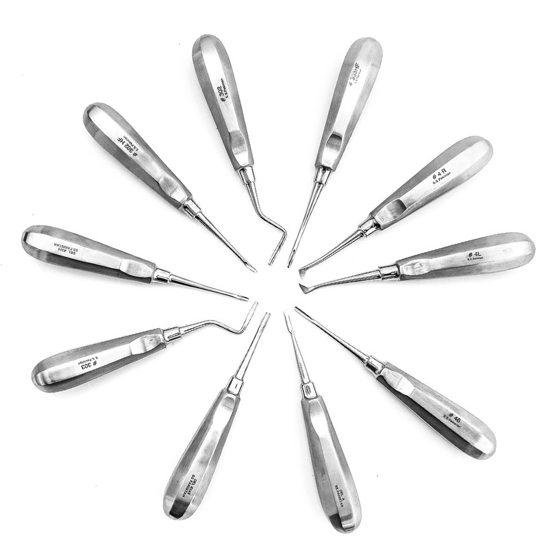 34 Pcs Oral Dental Extraction Surgery Extracting Elevators Forceps Instruments