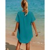 SimpleFun Women Swimsuit Coverup V Neck Chiffon Bathing Suit Cover
