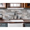 DEWOO 20-Sheet Peel and Stick Rustic Backsplash Wall Tile Self