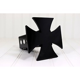 Custom Hitch Covers 12068-Black Iron Cross Hitch Cover, 2"