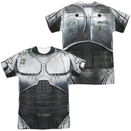 Popfunk Robocop Costume 100% Polyester Adult Costume T Shirt for Men & Women, X-Large White