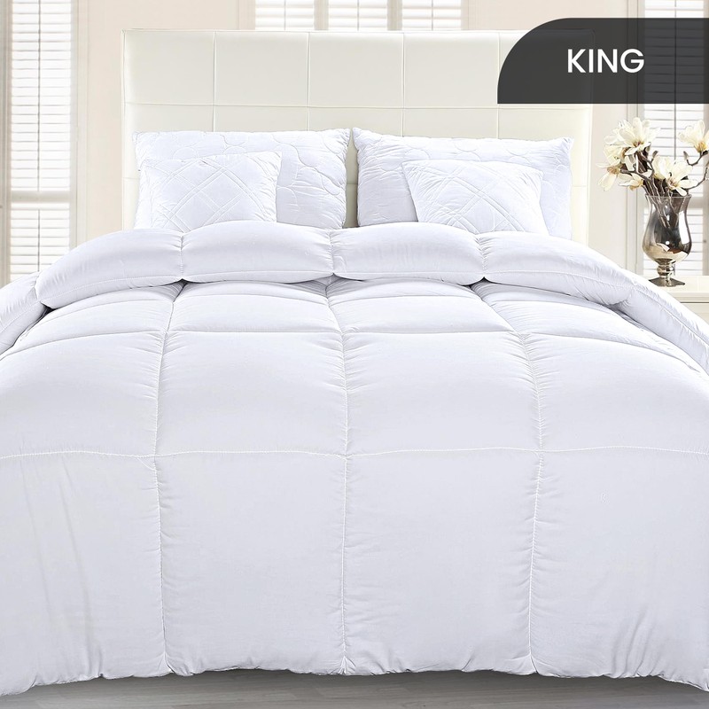 Utopia Bedding Comforter Duvet Insert, Quilted Comforter with Corner Tabs,