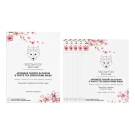 Snow Fox Skincare - Mascarilla Calmante Japonesa Con Flor De                                                                                          