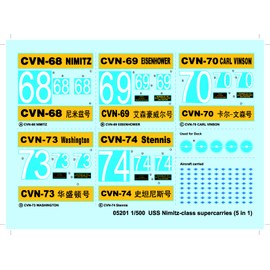 Trumpeter 1/500 USS Nimitz CVN68 Aircraft Carrier (5-in-1)