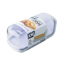 Joie Butter Dish with Clear Lid, Securely Holds One Stick, Durable BPA Free Plastic Container, Keeps Butter Fresh from Fridge to Table, Colors May Vary