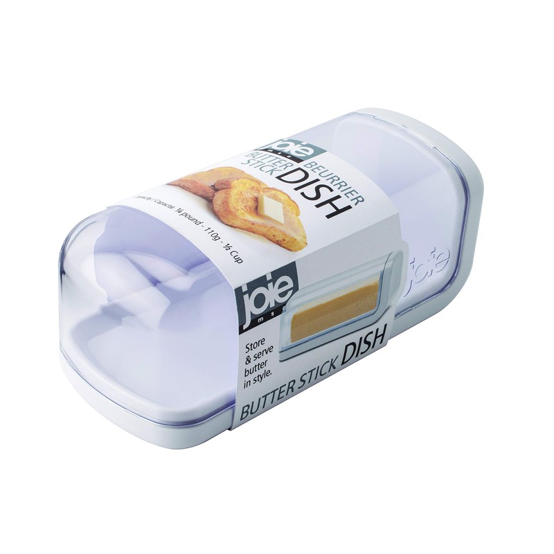 Joie Butter Dish with Clear Lid, Securely Holds One Stick,