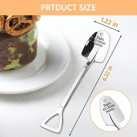 Dads Ice Cream Shovel Spoon, Christmas Birthday Gifts for Dad Daddy Gifts from Daughter Son Thank You Gift for Dads Ice Cream Lovers Gifts for Men Dad Appreciation Gift