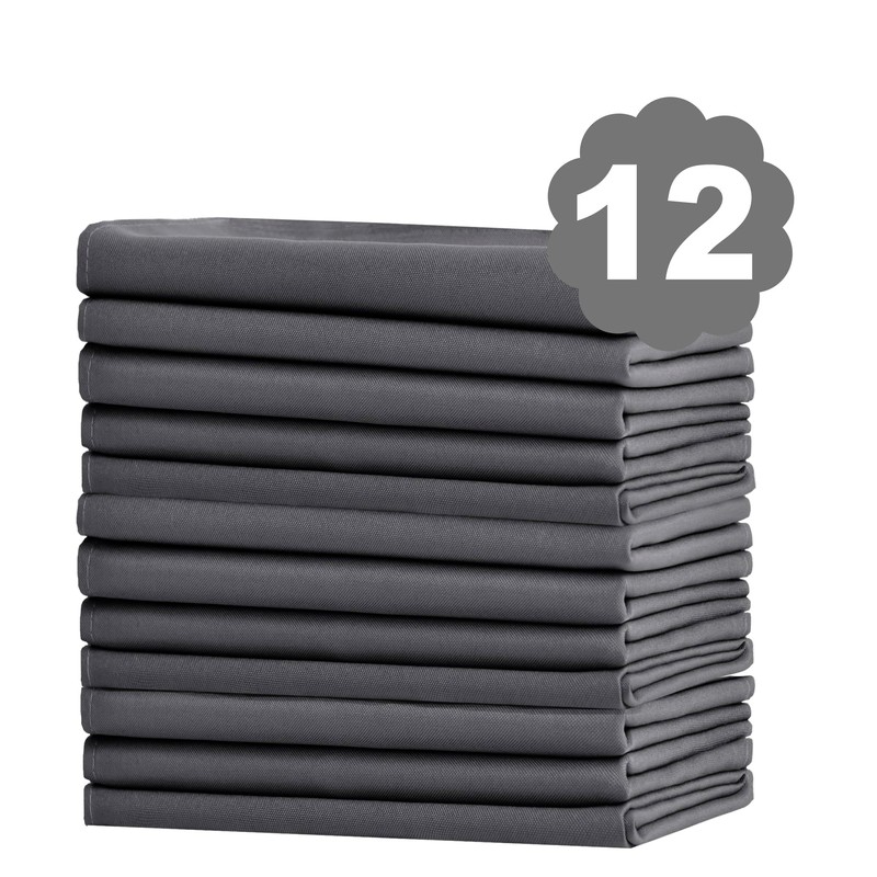 XWZO Cloth Napkins 12 Pack 18x18 inches, Washable and Reusable