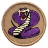 Purple Cobra Patrol Patch - 2" Diameter Round Embroidered Patch