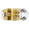 HIEMEY Glass Crystal Door Knobs Interior, Gold Door knobs Passage