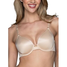 Vanity Fair Womens Full Coverage Beauty Back Smoothing Bra, 4-way Stretch Fabric, Lightly Lined Cups Up To Dd Bra, Underwire - Beige, 40C US