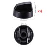 4-Pack Universal Oven/Stove/Range Control Knobs Replacement Kit with 12 Adapters