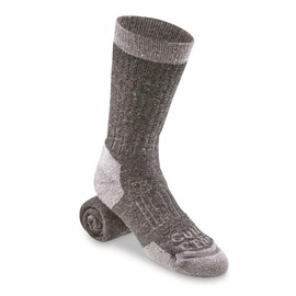Guide Gear Lifetime Heavyweight Performance Crew Socks for Men and Women, Outdoor, Hiking, Running, Walking, Trekking, Sports Gray XL