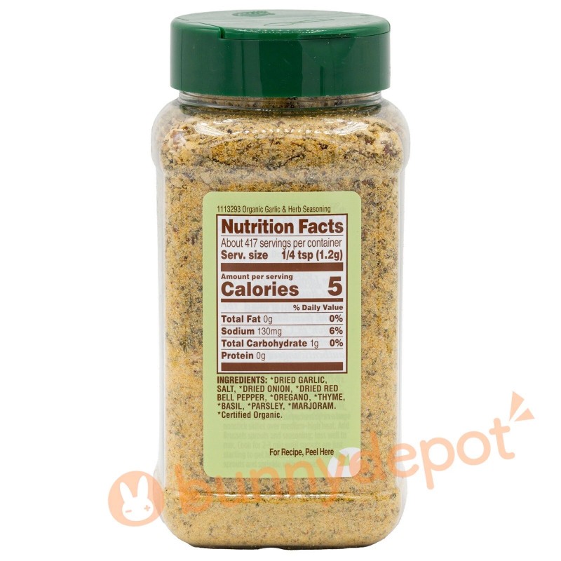 Spice Islands Organic Garlic & Herb Seasoning, 17.6 Ounce Exp