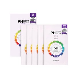 SAM’U PH Sensitive Vital Fit Face Mask – Firming & Barrier Repair Creamy Sheet Mask with 12 Peptides and Collagen, Travel-Friendly Korean Skincare (5 Sheets)
