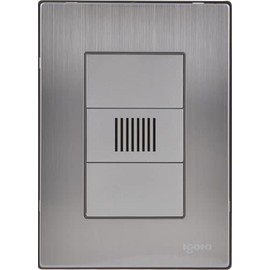 iGoto INOX1023 Placa con Timbre Zumbador Plata