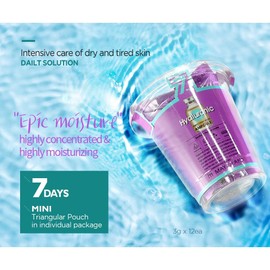 MAY ISLAND 7 Days Highly Concentrated Hyaluronic Ampoule - Korean Intensive Moisturizing Serum with Hyaluronic Acid & Cactus Extract - Single-Use Ampoules for Deep Hydration, 0.1oz. x 12 Pack