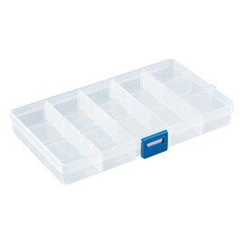 Sorting Box with 15 Adjustable Compartments Plastic Storage Box Organiser Assortment Box Bead Box - Pack of 1